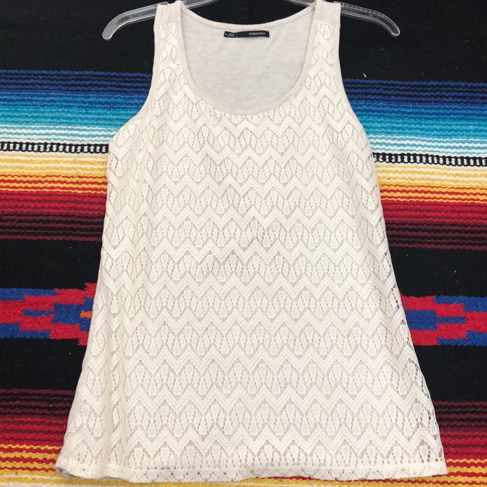 White Lacy Tank
